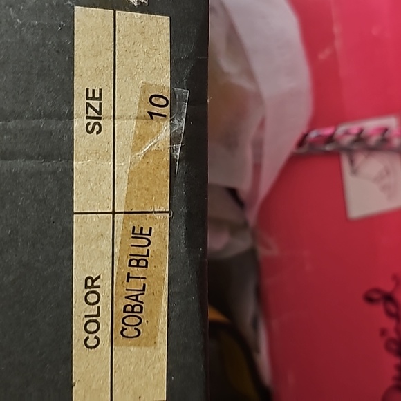 PEEP TOE BOOTS COBALT BLUE - Picture 4 of 4